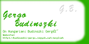 gergo budinszki business card
